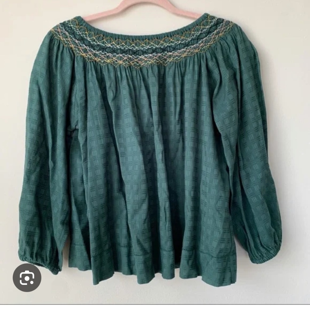 The GREAT Sea Glass Smocked Top